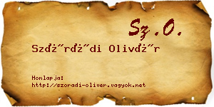 Szórádi Olivér névjegykártya